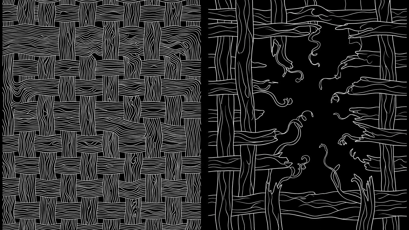 Macro view of tight denim weave vs stretched fabric with broken elastic fibers.